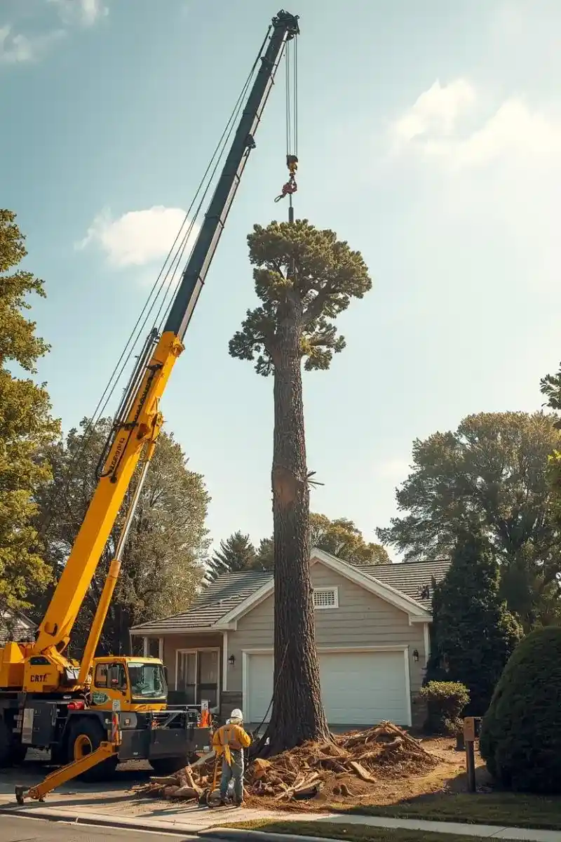 Home 1 Professional tree removal service using crane in Valdosta GA
